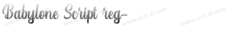 Babylone Script reg字体转换 Babylone Script reg字体转换